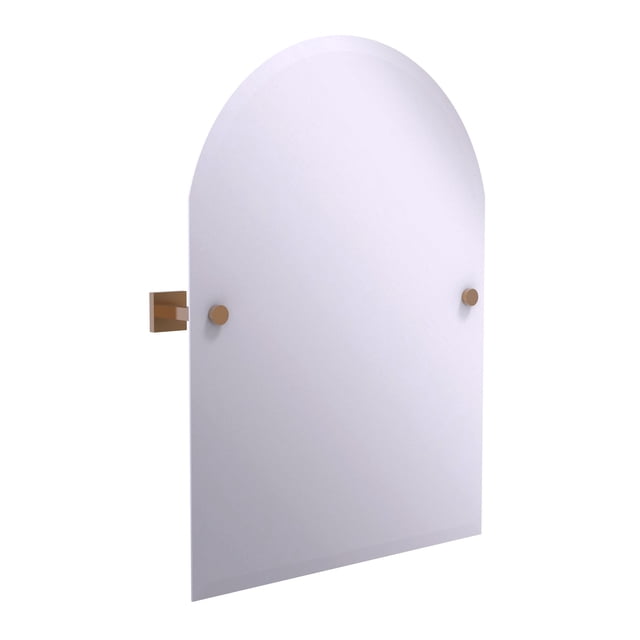 Montero Collection Miroir Inclinable Contemporain Sans Cadre à Sommet Arqué avec Bord Biseauté