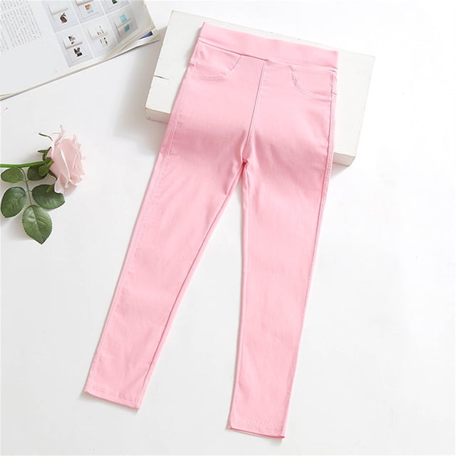 LSLJS Toddler Baby Girls Candy Color Solid Color Leggings Casual Kids Tight Pants, Children Pants