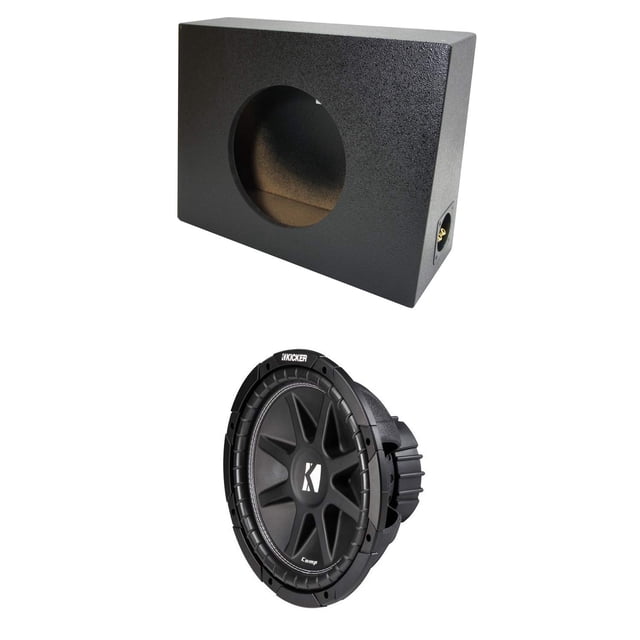 KICKER Universel Régulier Standard Cab Truck Comp C12 Simple 12 Pouces Rhino Coated Sub Box Enclosure - Final 4 Ohm