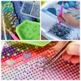thumbnail image 5 of Unique Bargains 2pcs Diamond Painting Tray, 13x8cm Diamond Art Trays Bead Rhinestone Sorting Tray Organizer Large, Red, 5 of 5