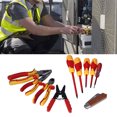 thumbnail image 3 of Electrician Screwdriver Set, Comfortable Grip Dual Plastic Handle Durable Insulated Electrician Tool Set  For Wire Stripping, 3 of 8