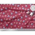 thumbnail image 2 of Soimoi Poly Georgette Fabric Leaves,Floral & Parrot Kids Decor Fabric Printed Yard 52 Inch Wide, 2 of 3