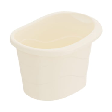Siruishop Baby Bath Bucket, Baby Bath Tub, Thickened Storage, Comfortable Bathroom Accessories Shower Basin for Boys Girls Newborn Kids White Small