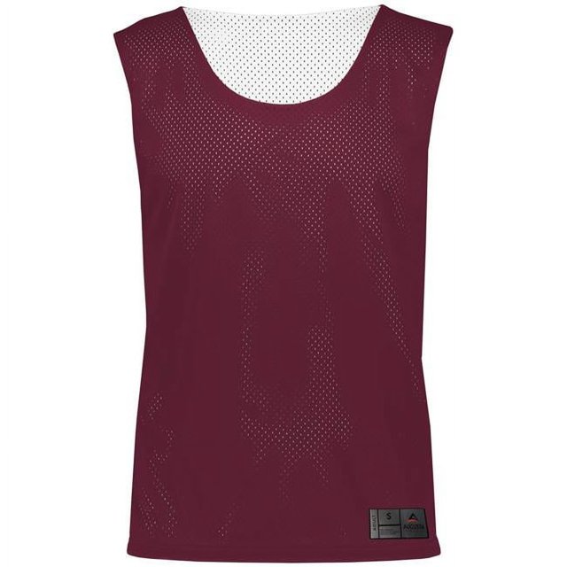ASI 9717.380.XL Adult Mesh Reversible Pinnie Top, Maroon & White - Extra Large