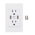 thumbnail image 2 of USB Charger Wall Outlet, Plastic 2 USB Port USB Wall Outlets   for Office, 2 of 7