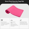 thumbnail image 2 of BalanceFrom GoCloud Tapis de Yoga Extra Épais 71x24 Pouces Mousse Haute Densité 1-Inch, Rose, 2 of 9
