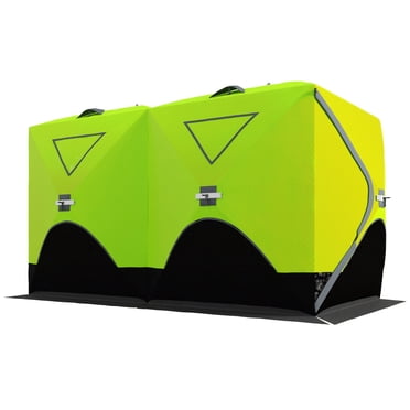 Outsunny 8-Person Insulated Ice Fishing Tent, Pop-up, for -22℉, Green
