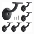thumbnail image 1 of Hand Rail Bracket, Heavy Duty Stair Support for Home or Offices Stairways Handrail, Matte Black 6 Pack, 1 of 8