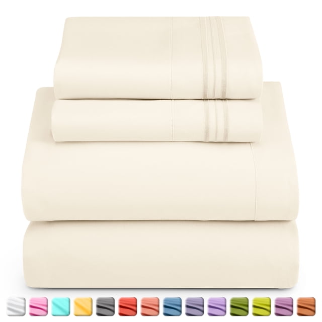 Nestl King Sheet Set, 1800 Series Microfiber Deep Pocket 4 Piece Bed Sheet Set