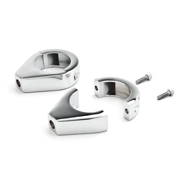 Krator Kit de Pince de Fourche à Signal de Virage Chrome 39mm Compatible avec Harley Davidson Softail Springer Heritage Classic