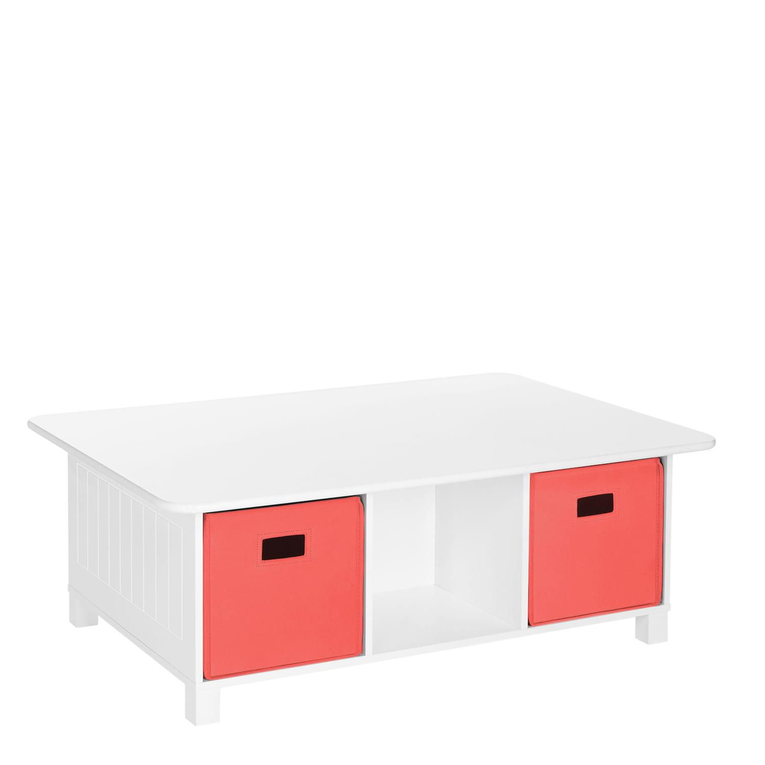 RiverRidge® Home 6-Cubby Storage Activity Table in White for Kids with 2-Piece Bins