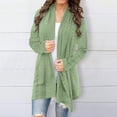 thumbnail image 2 of Knee Length Cardigan Split Front Sweater Cardigan Tops for Women Womens Long Sweaters Open Front Shawl Neck Cardigan Women Womens Sweaters Fall Cardigan Come Mono Cardigan Knit Long Sweater Fall, 2 of 4