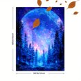 thumbnail image 3 of Toile Murale Lune et Forêt Cosmiques 15,75 X 11,81 Pouces, 3 of 8