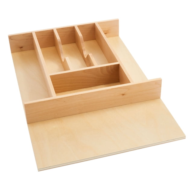 Rev-A-Shelf 4WCT-1 Garniture pour Couverts, Plateau à 7 Compartiments pour Armoire, Insert en Bois d'Érable avec Fini Satiné Durci aux UV. Comprend Sept Compartiments pour Organiser les Ustensiles de Cuisine et les Couverts. Conçu pour les Armoires Sans Cadre et Peut Être Garni pour s'Adapter aux Tiroirs de Diverses Tailles. Idéal pour Maximiser l'Espace des Tiroirs de Cuisine et l'Organisation des Ustensiles. Dimensions : 14,61 Pouces de Large, 21,97 Pouces de Profondeur et 2,64 Pouces de Haut.