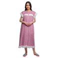 thumbnail image 2 of Moomaya Chemise de Nuit d'Allaitement à Col Rond Imprimée pour Femmes en Coton, 2 of 6