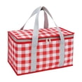 thumbnail image 2 of UsRHHA Foldable Cloth Picnic Basket Large Capacity, Hand Carry Storage Basket for Outdoor Garden Vegetable, Tableware Storage Basket Spring Trip, 2 of 6