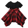 thumbnail image 1 of Cathalem Tutu Robes pour Filles Ourlet à Volants Évasé Robe Courte à Bretelles Spaghetti, Noir 6 Ans, 1 of 5