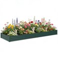 thumbnail image 1 of Outsunny Jardinière Surélevée Galvanisée 12x4x1 Pi, Fond Ouvert, Vert, 1 of 10