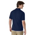 thumbnail image 3 of Hanes Mens CottonBlend EcoSmart Jersey Polo With Pocket 2-Pack, XL, Navy, 3 of 7