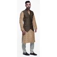 thumbnail image 2 of Atasi Ensemble Kurta Pyjama Imprimé Veste Col Mandarin Chemise Ethnique Traditionnelle, 2 of 5