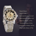 thumbnail image 2 of WINNER WINNER S1089-2 Montre Mécanique Rétro de Luxe pour Homme avec Bracelet en Acier Inoxydable, Cadran Blanc et Conception Résistante à l'Eau, 2 of 6