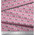 thumbnail image 3 of Soimoi Satin Silk Fabric Cat Animal Print Fabric by The Yard 42 Inch Wide, 3 of 3