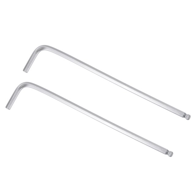 Unique Bargains 3/16' Ball End Hex Key Wrench, L Shaped Long Arm 40Cr Repairing Tool, SAE 2 Pack