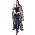 thumbnail image 2 of Moomaya Viscose Georgette Printed Long Shrug Slit Sleeves Cardigans For Women, 2 of 5