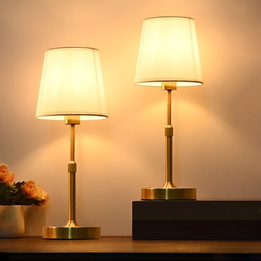 Lampes de Table pour Chambres, Lampe de Table Télescopique Sans Fil, Lampe de Bureau à Hauteur Réglable à Piles, Lampe de Chevet Moderne à DEL Compacte Lampe de Lecture de Table pour Chambre, Salon, Bureau