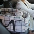 thumbnail image 3 of Grey Grey Waterproof Pet Car Seat Non Slip Belt Seat Belt Opening Synthesized Coverage Back Seat Protection For Cats And Dogs Travel, 3 of 7