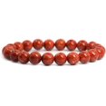 thumbnail image 1 of Bracelet Extensible Unisexe en Perles Rondes 8 mm en Forme d'Éponge Rouge en Corail Gemstone 7 Pouces, 1 of 1