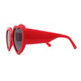 thumbnail image 4 of Lunettes de Soleil pour Femmes Surdimensionnées Emblématiques à Cœur en Plastique Épais pour Bras Rouge Noir, 4 of 4