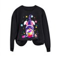 thumbnail image 2 of EGNMCR Easter T-Shirt Imprimé T-Shirts Graphiques pour Femmes T-Shirts pour Femmes Journée Easter Chandail à Capuchon Imprimé à Col Rond pour Femme Haut à Manches Longues T-Shirts pour Femmes, 2 of 3