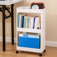 thumbnail image 1 of Clearance! KITTEHIGM Mobile Trolley Rack Under The Desk Floor Standing Desk A4 File Book Snack Storage Rack Today Show Deals Bargain Finds, 1 of 6