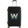 thumbnail image 1 of Luggage Covers Protective Cover Travel Luggage Scratch Proof Dust Cover Reusable Dust Cover Washable Fish Letter Print Pattern 8fish letter W XL, 1 of 6