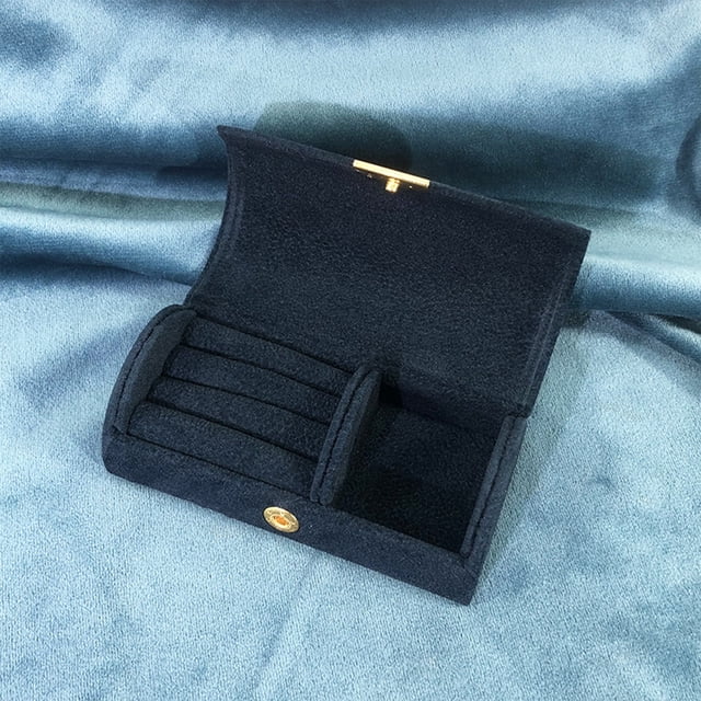 Bead Velvet Travel Portable Jewelry Box, Arched Small Jewelry Storage Box, Fashion Packaging Box, Fleece Material, Secure, for Travel Daily Use