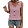 thumbnail image 4 of Cameland Débardeur à Encolure en U d'Été pour Femme, Mode, Uni, Décontracté, Style Caverne, Sans Manches, 4 of 7