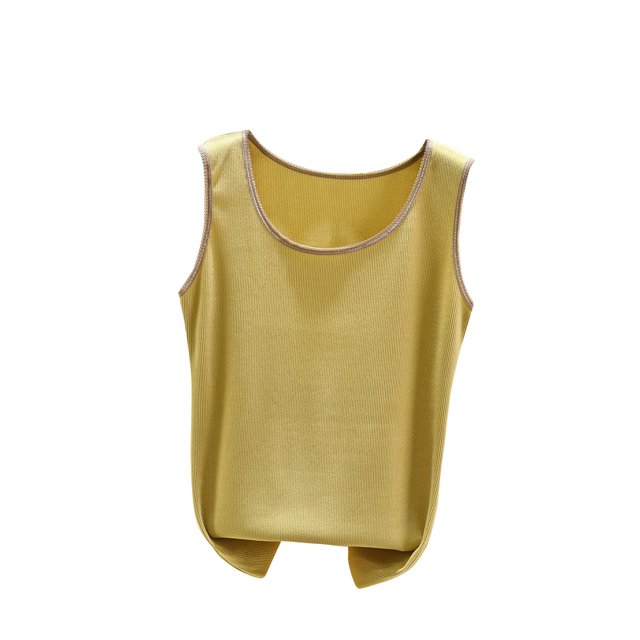 Timegard Débardeur pour Femmes Col Rond Vêtements de Maison Sans Manches Doux Pyjamas Décontractés Hauts Tee Basique