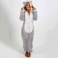 thumbnail image 4 of Mikilon Combinaison Pyjama à Capuche à Manches Longues pour Femmes, Décontractée, Chaude pour l'Hiver, Tenue de Nuit, 4 of 6