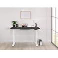 thumbnail image 2 of EFFYDESK Business Height Adjustable Home Office Computer Standing Desk with Cable Management Tray (70" × 29") Oak Black on White Frame, 2 of 5