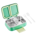 thumbnail image 2 of TIMIFIS Stainless Steel Lunch Boxs Transparent Stainless Steel Lunch Box for Office Workers and Students with Compartments for Lunch Boxes Heated Light Meal Boxes Two Compartment Lunch Box, 2 of 6