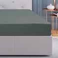 thumbnail image 1 of Bamboo Fitted Sheet Soft Silky Cooling Sheets with 16" Deep Pocket Slate Gray Queen, 1 of 7