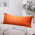 thumbnail image 1 of HOARBOEG Extra Long Pillows Cool Body Pillows for Bed Sofa Shredded Memory Foam Full Pillows Pillowcase and Pillow Core with Zipper, Orange23.62in, 1 of 8