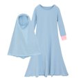 thumbnail image 1 of EDFBUYKRS Abaya pour Bébé Fille avec Hijab Robe Longue Burqa Maxi Petite Enfant Tout-Petit Robes pour Bébé Fille, 1 of 3