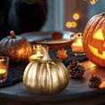 thumbnail image 1 of Set Of Four Gold Plated Brass Pumpkins In Shapes High End Thanksgiving And Fall Table Centerpieces For Luxurious Home Decor, 1 of 9