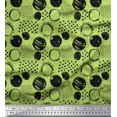 thumbnail image 1 of Soimoi Green Cotton Duck Fabric Dots & Circle Geometric Decor Fabric Printed Yard 56 Inch Wide, 1 of 5