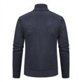 thumbnail image 3 of KIHOUT Winter Warm Coats Gentleman Long Sleeve Capless Solid Color Zipper Fashion Fallow Commuting Coat,Size L-3XL, 3 of 4