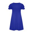 thumbnail image 3 of Birdeem Robes Mini pour Femmes Été Décontractées à Volants Manches Courtes Mignonnes Col Rond Robe Fluide avec Poches, 3 of 6