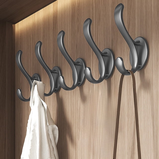 Chmadoxn Shoe Rack for Closet, 5 Sets Of Non Perforated Clothes Hooks For Entering The Wardrobe Clothes Hooks For Hanging The Wall And Coat Hooks For Hanging The Wall Plastics Multi functional hook