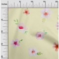 thumbnail image 1 of oneOone Cotton Poplin Fabric Flower & Leaves Watercolor Print Sewing Fabric BTY 56 Inch Wide, 1 of 4